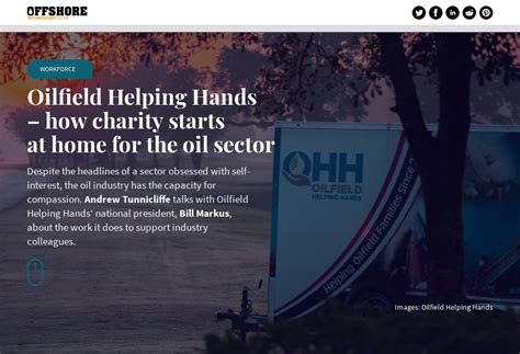 Oilfield Helping Hands – how charity starts at home for the oil .